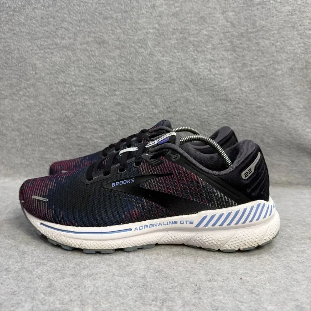 Brooks Adrenaline GTS 22 Womens Shoes Size 9.5 Black Running Sneaker 1203531B523